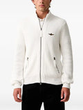 Aeronautica Militare ribbed-knit logo-embroidered cardigan