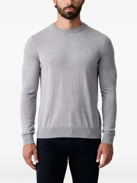 Trussardi embroidered-logo crew-neck sweater