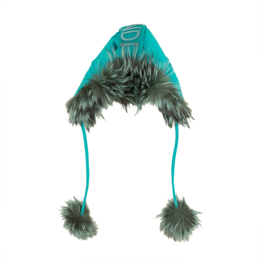 Blue Aviator Winter Fox Fur Hat