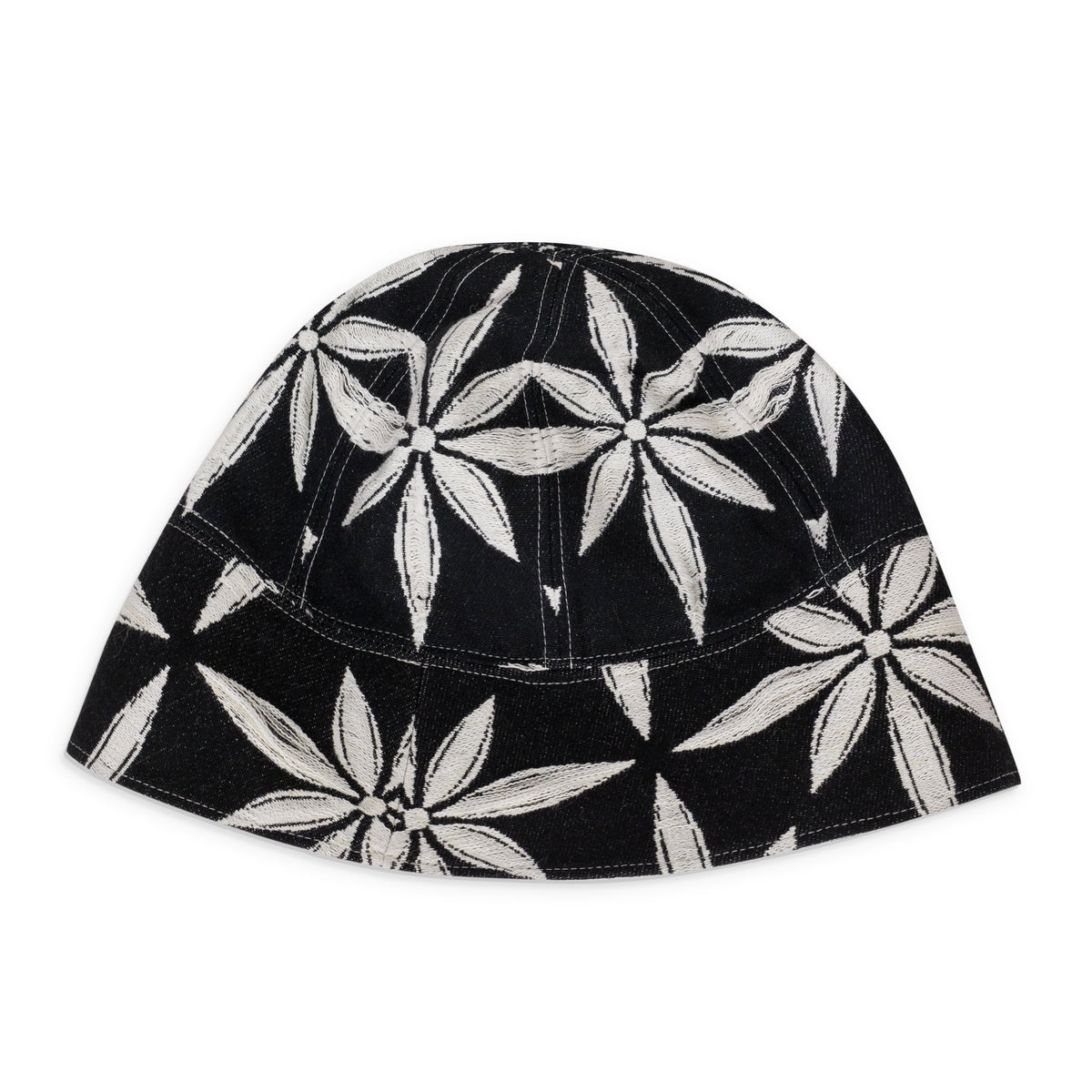 Black Jacquard Bucket Hat