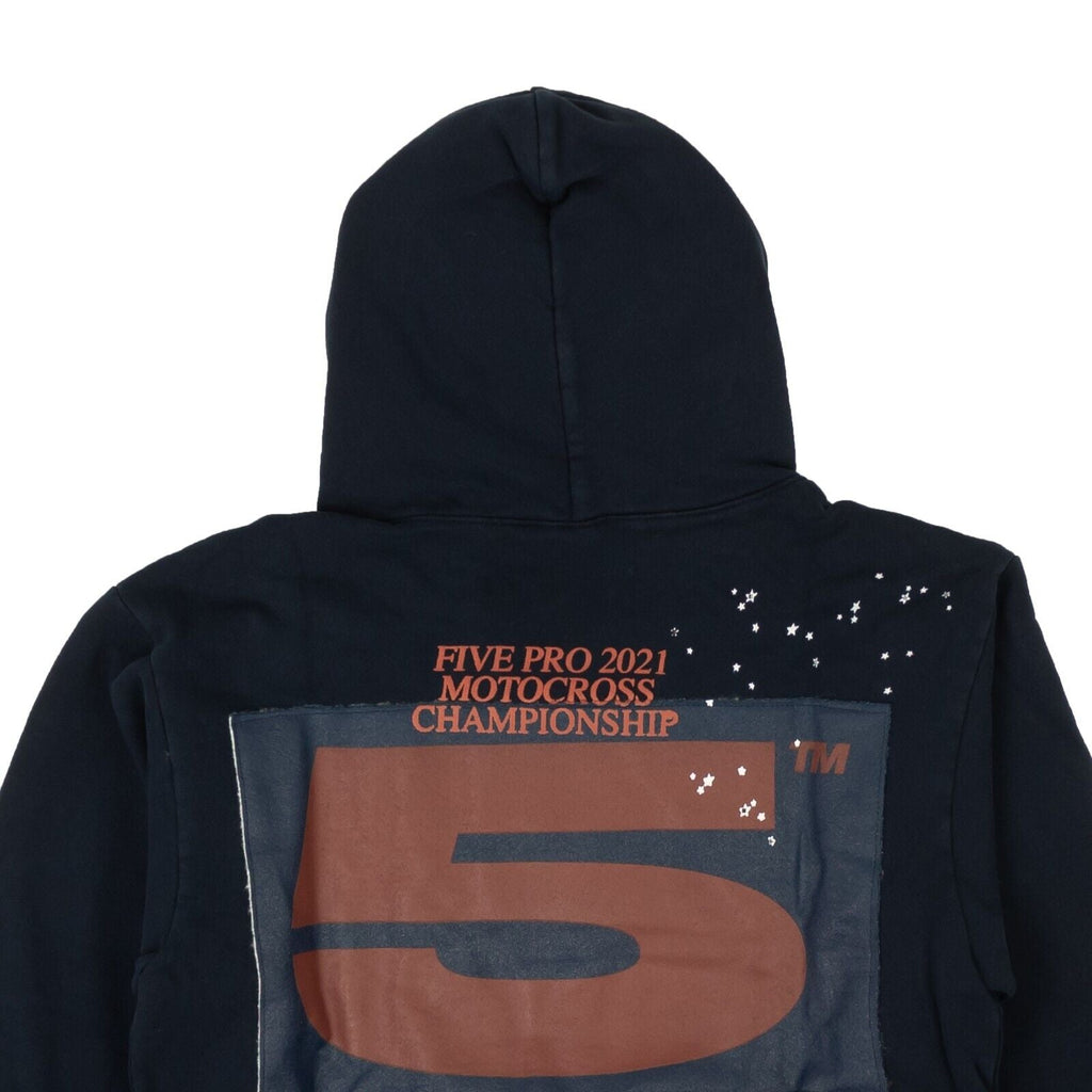 Navy Blue/Brown Motocross Hoodie
