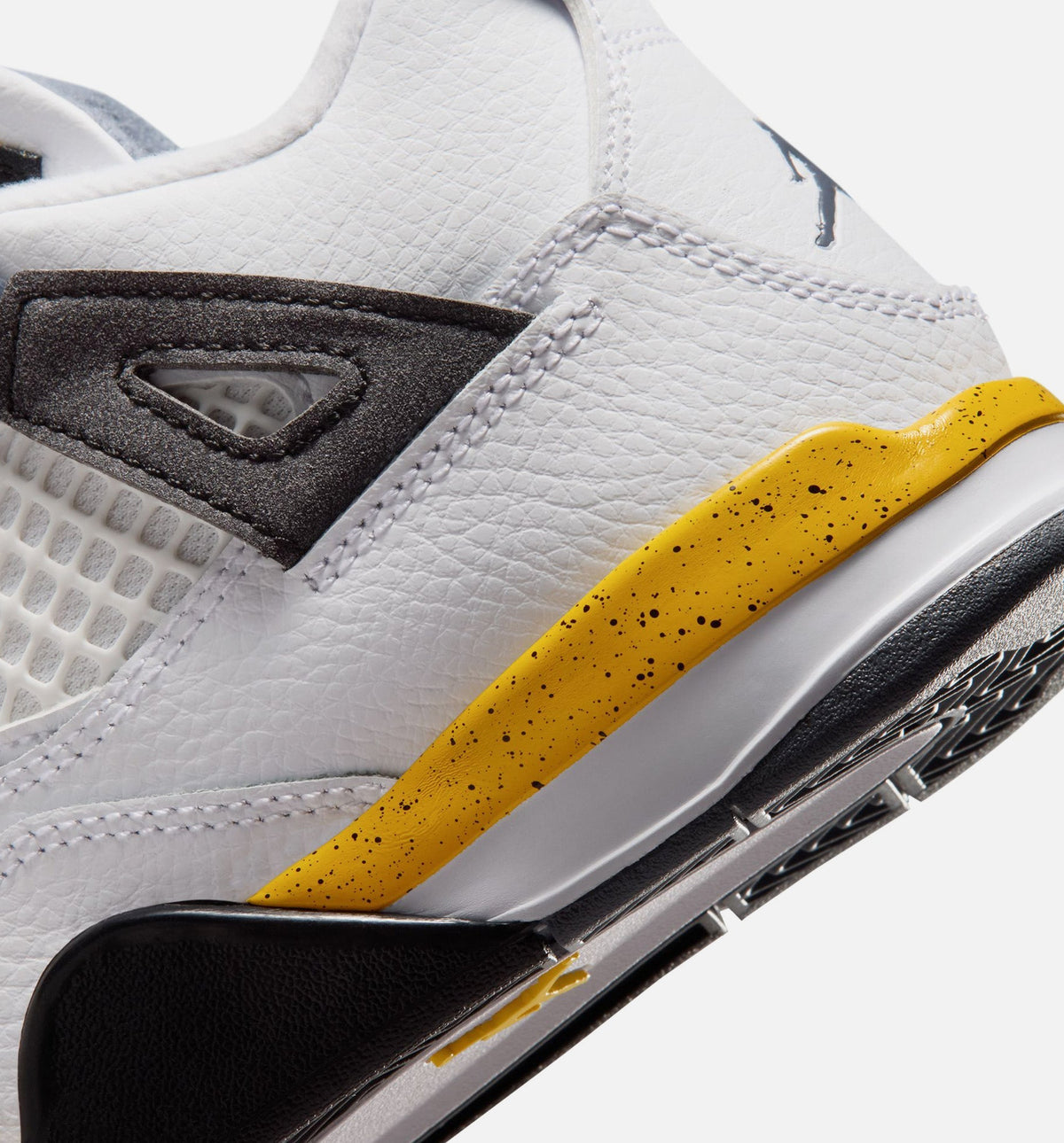 Air Jordan 4 Retro Rare Air Tour Yellow – Preschool Lifestyle Shoe in White/Dark Blue Grey/Black/Tour Yellow
