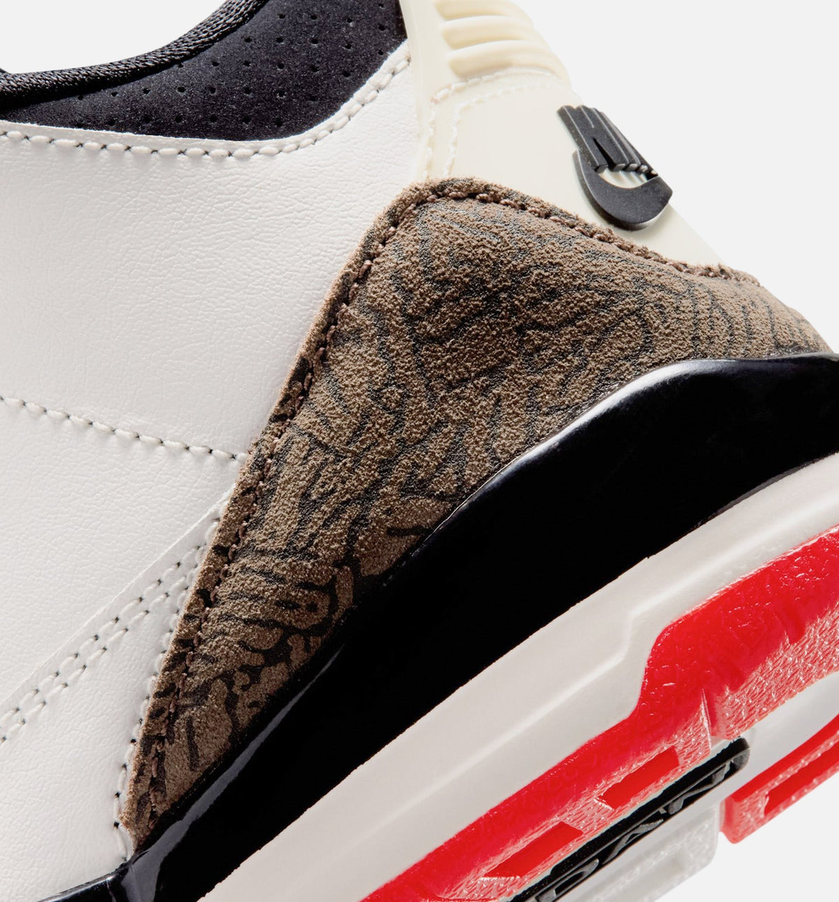 Air Jordan 3 Retro Sail & University Red Preschool Lifestyle Shoes - Sail/Black/University Red/Pale Ivory