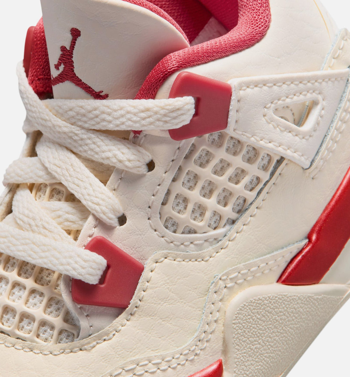 Air Jordan 4 Retro Valentine's Day Infant/Toddler Lifestyle Shoes - Pale Ivory/Sierra Red/Tough Red