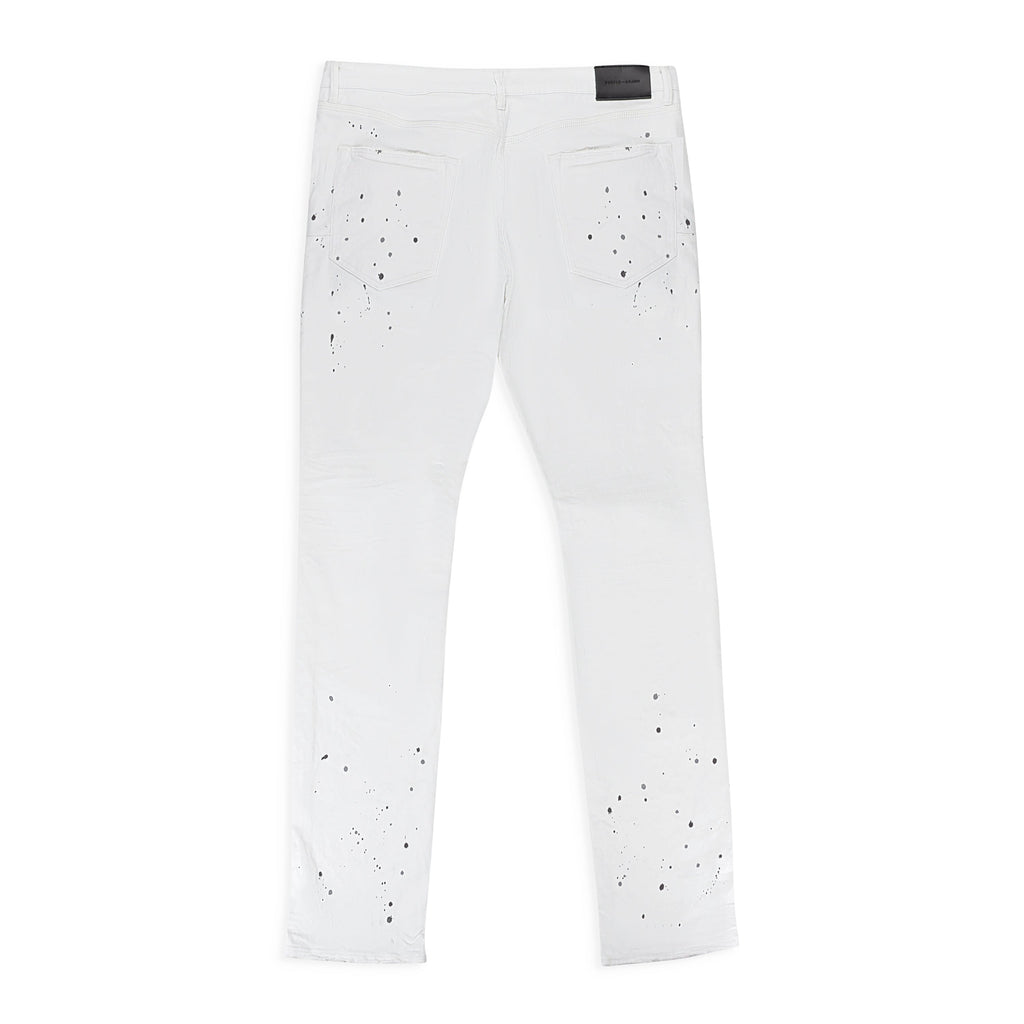 PURPLE BRAND PAINT BLOWOUT WHITE SKINNY JEANS