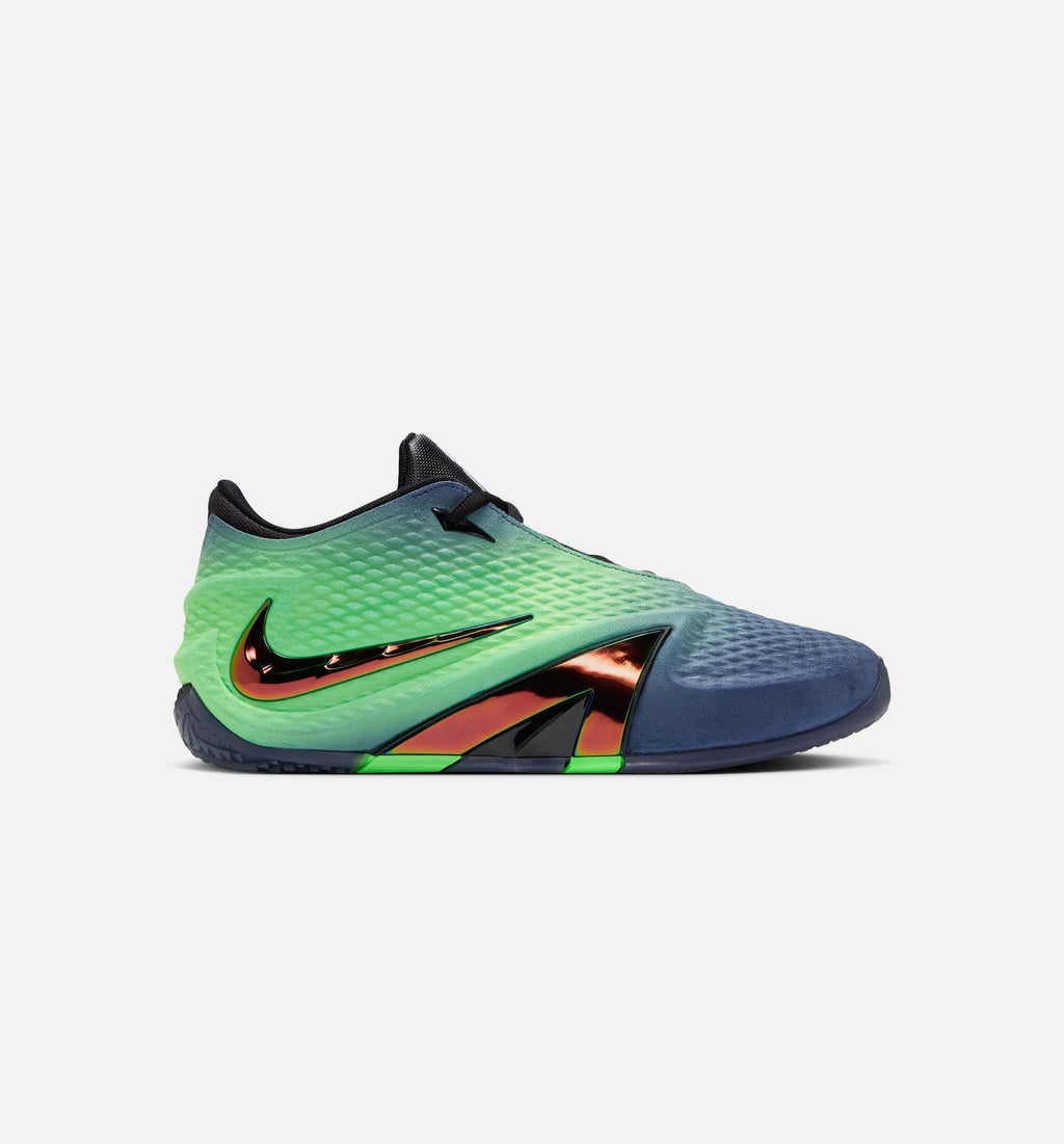 Ja 4 Nightmare Men's Basketball Shoe - Obsidian/Black/Voltage Green/Metallic Silver
