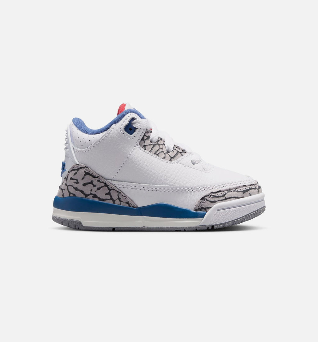 Air Jordan 3 Retro Infant Toddler Lifestyle Shoe - White/Fire Red/True Blue