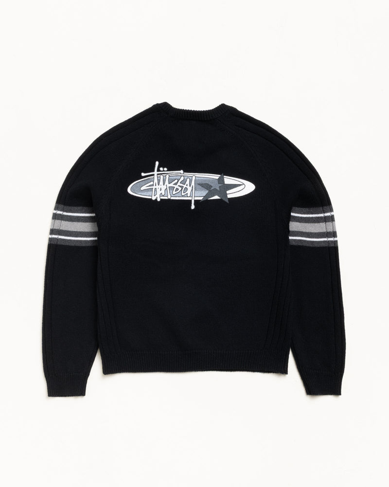 STRIPE RAGLAN CREW