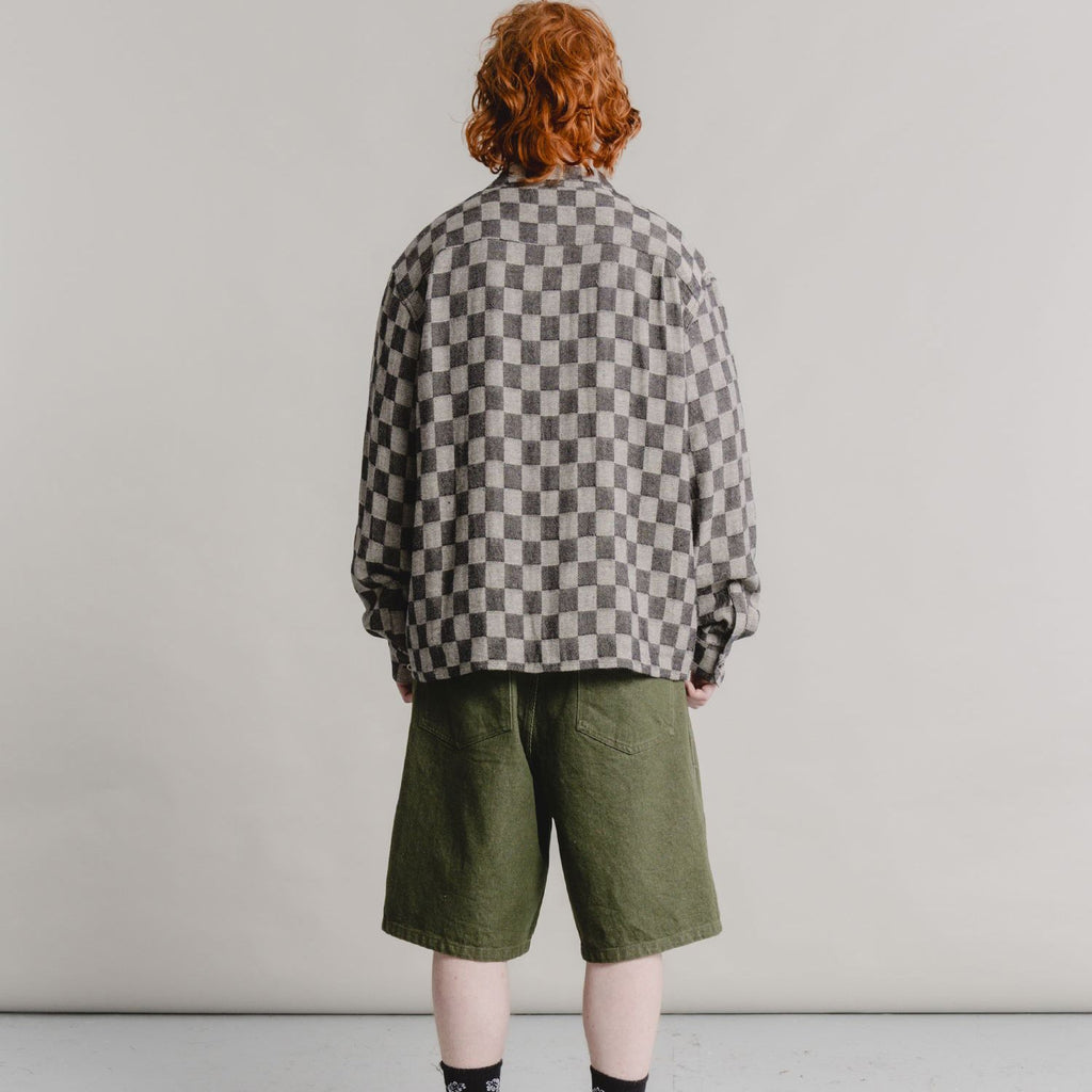 Heresy Trellis Revere Shirt: Black Check