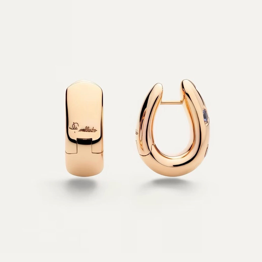 Pomellato Style Iconica Cubic Zirconia 18K Gold-Plated Earrings