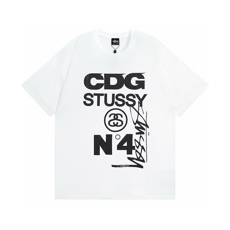 Stussy Graphic Print Collection Loose Casual Short Sleeve T-Shirt