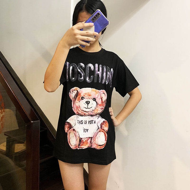 Moschino T-shirt Loose Round Neck T-shirt