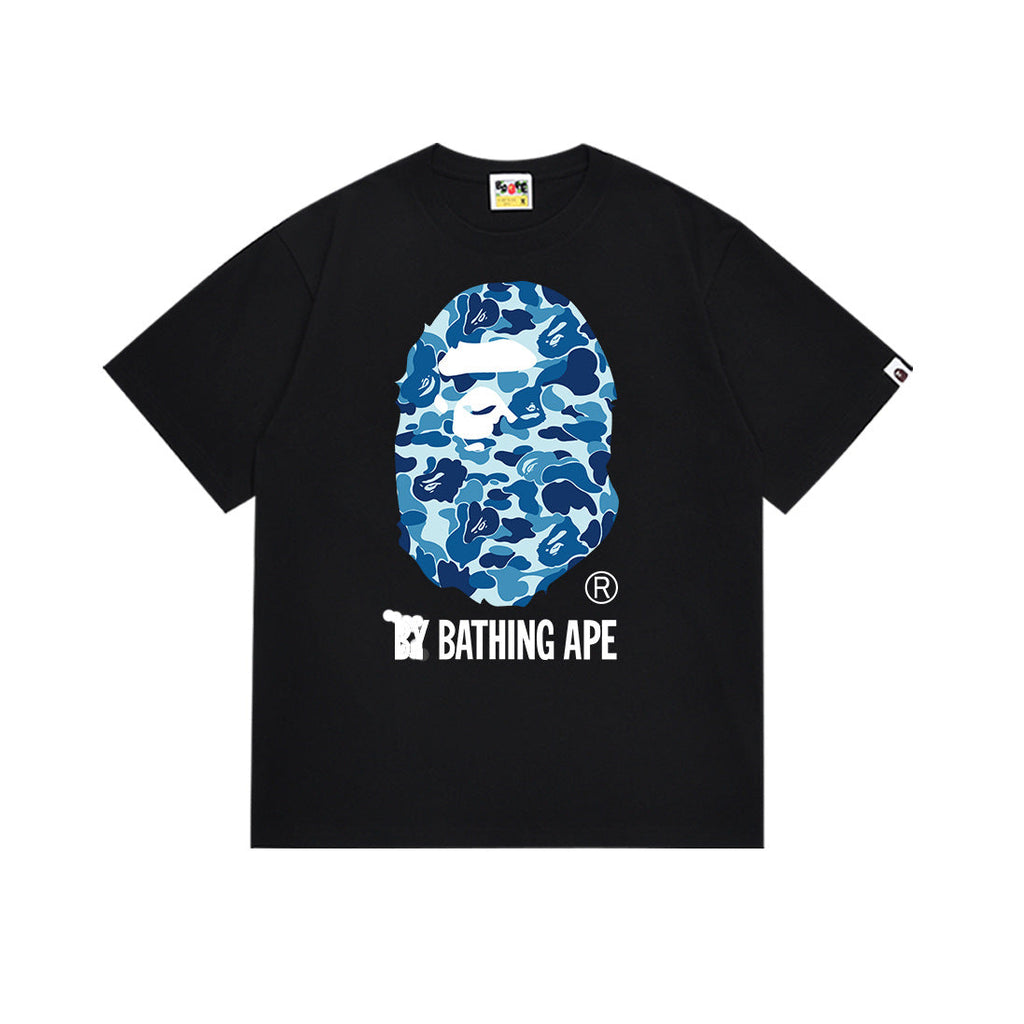 BAPE Camo Ape Head Graphic Print Short Sleeve Tee Streetwear Unisex