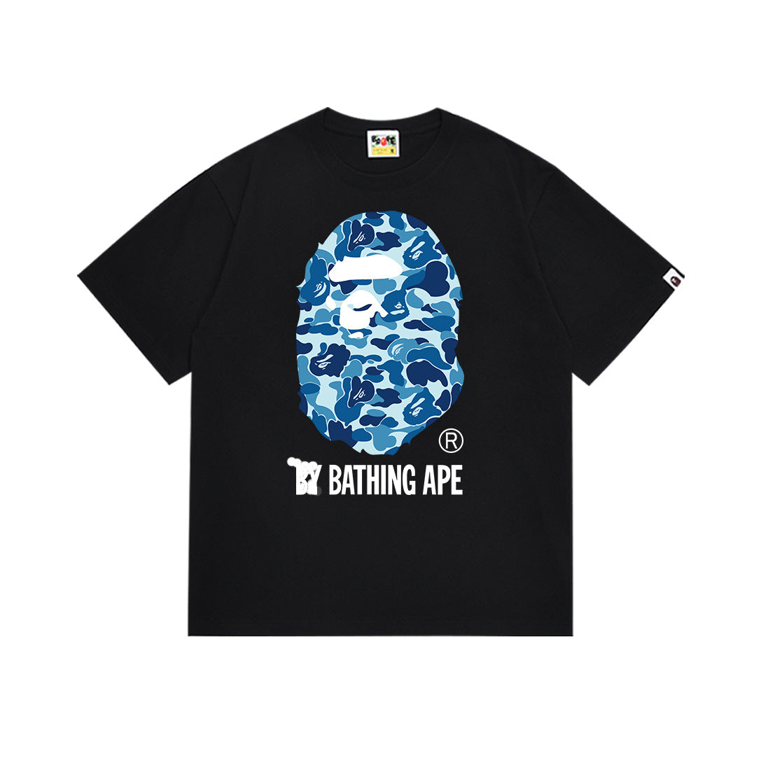 BAPE Camo Ape Head Graphic Print Short Sleeve Tee Streetwear Unisex