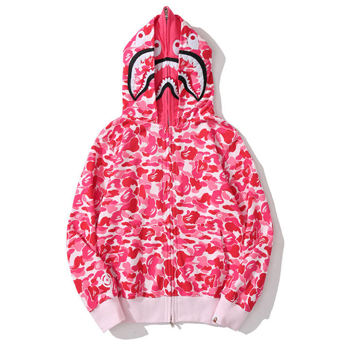 BAPE Big ABC Camo Double-Hood Shark Hoodie