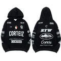 Corteiz All-Over Multi-Logo Heavyweight Hoodie - Black