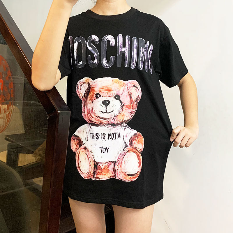 Moschino T-shirt Loose Round Neck T-shirt