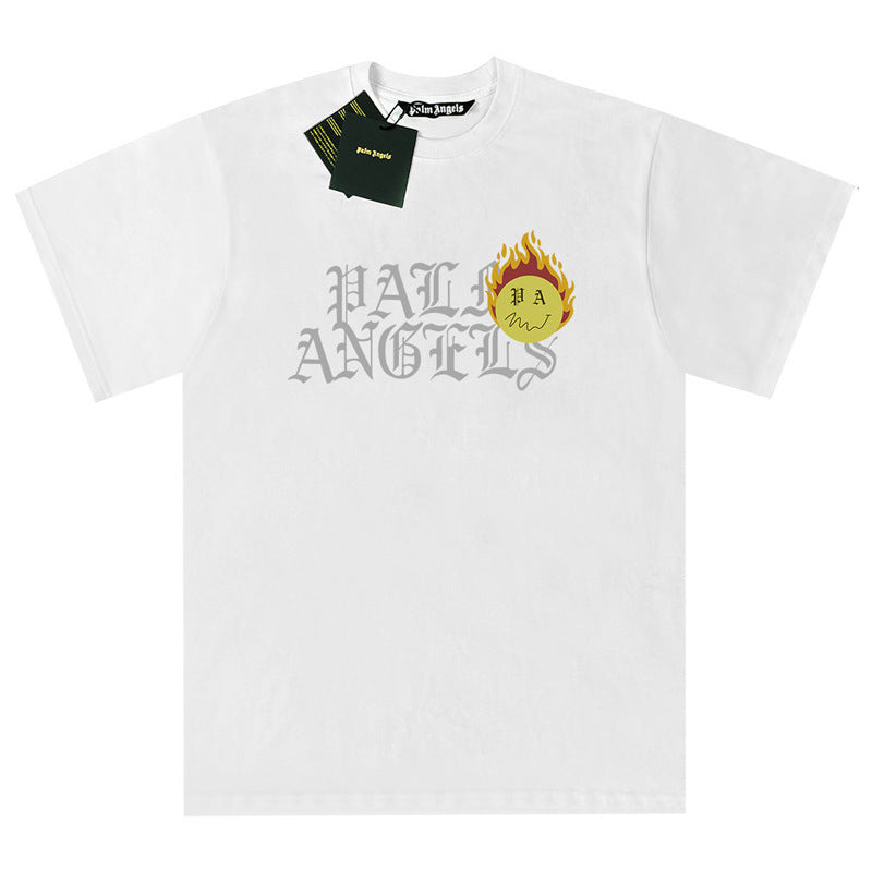Palm Angels Graphic Print Tee Loose Crew Neck Streetwear T-Shirt