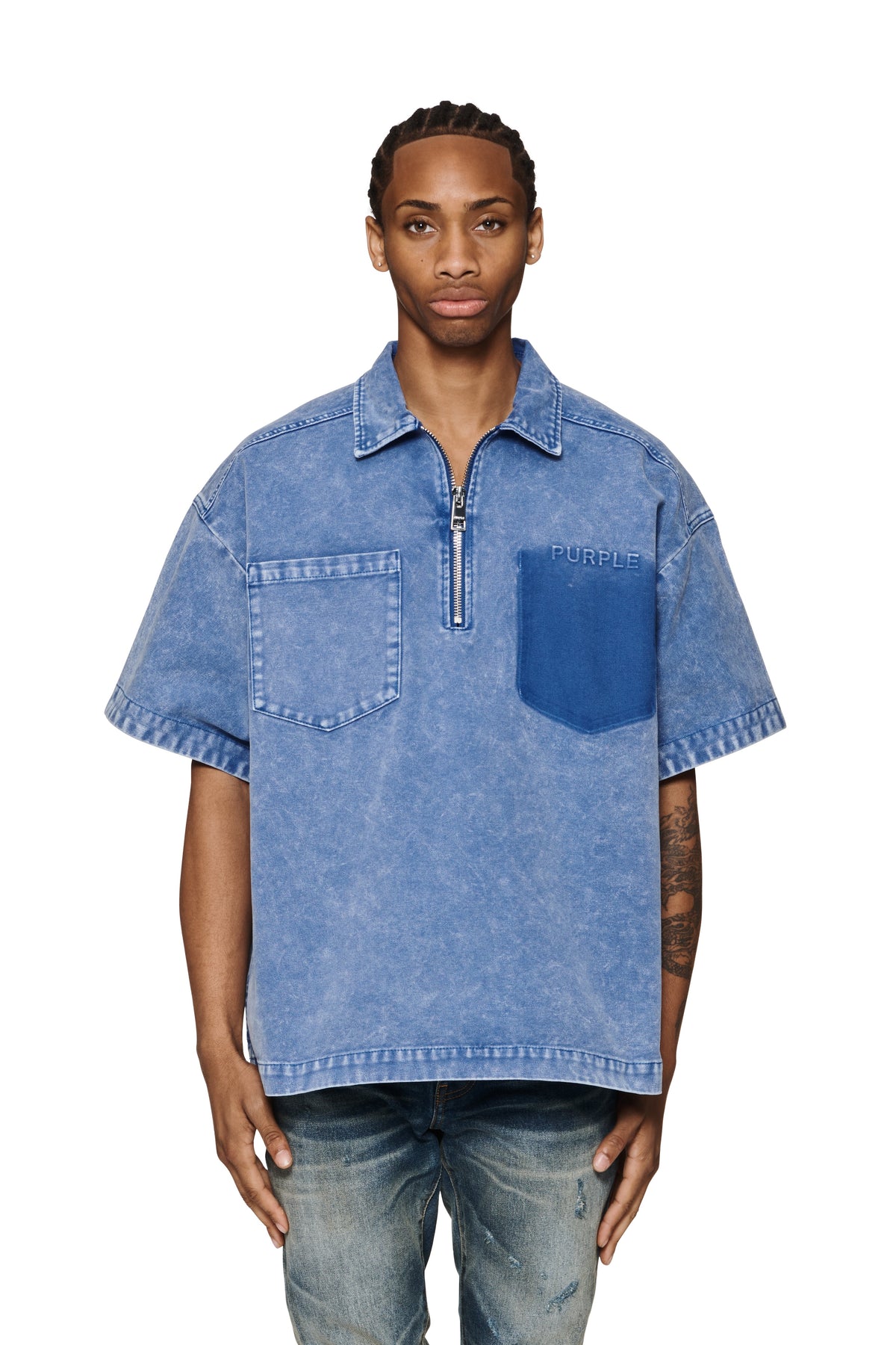 Oversized Zip Up Polo