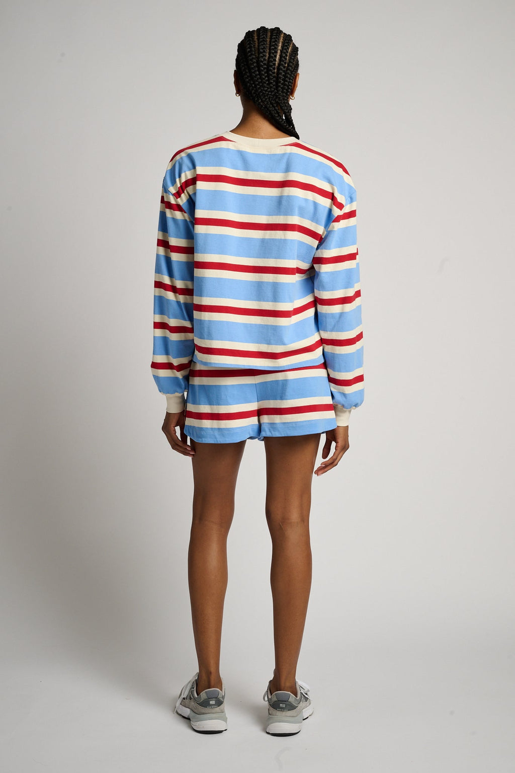 Striped Cotton Jersey Short Long Sleeve