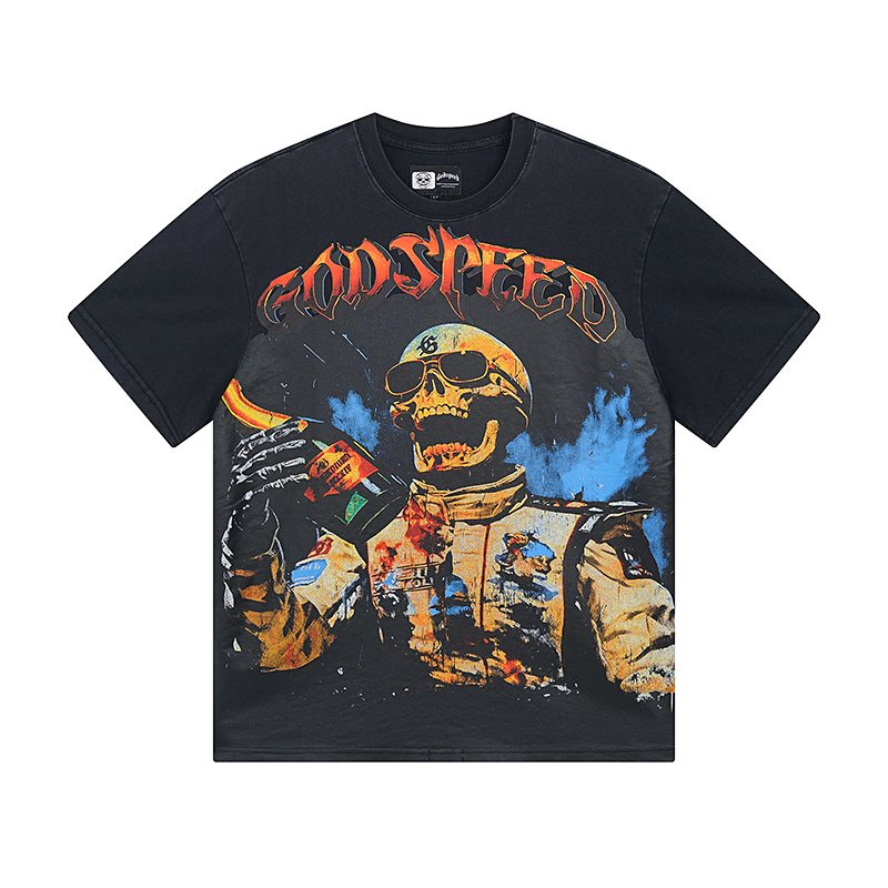 Godspeed Skull Racing Graphic T-Shirt