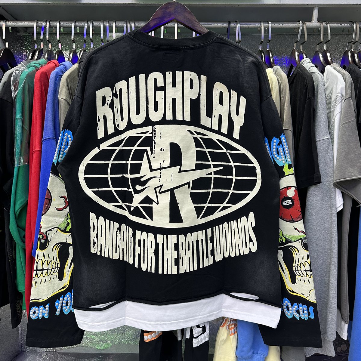 Rough Play Rock Graphic Long-Sleeve T-Shirt