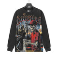 Godspeed Manifested Washed Black Graphic Long-Sleeve T-Shirt