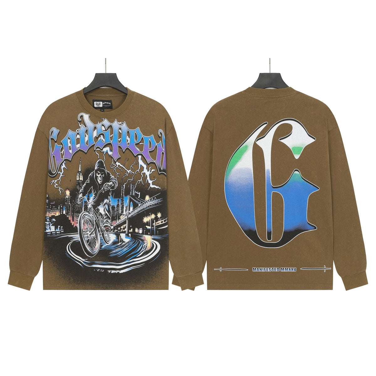 Godspeed Biker City Graphic Long-Sleeve T-Shirt