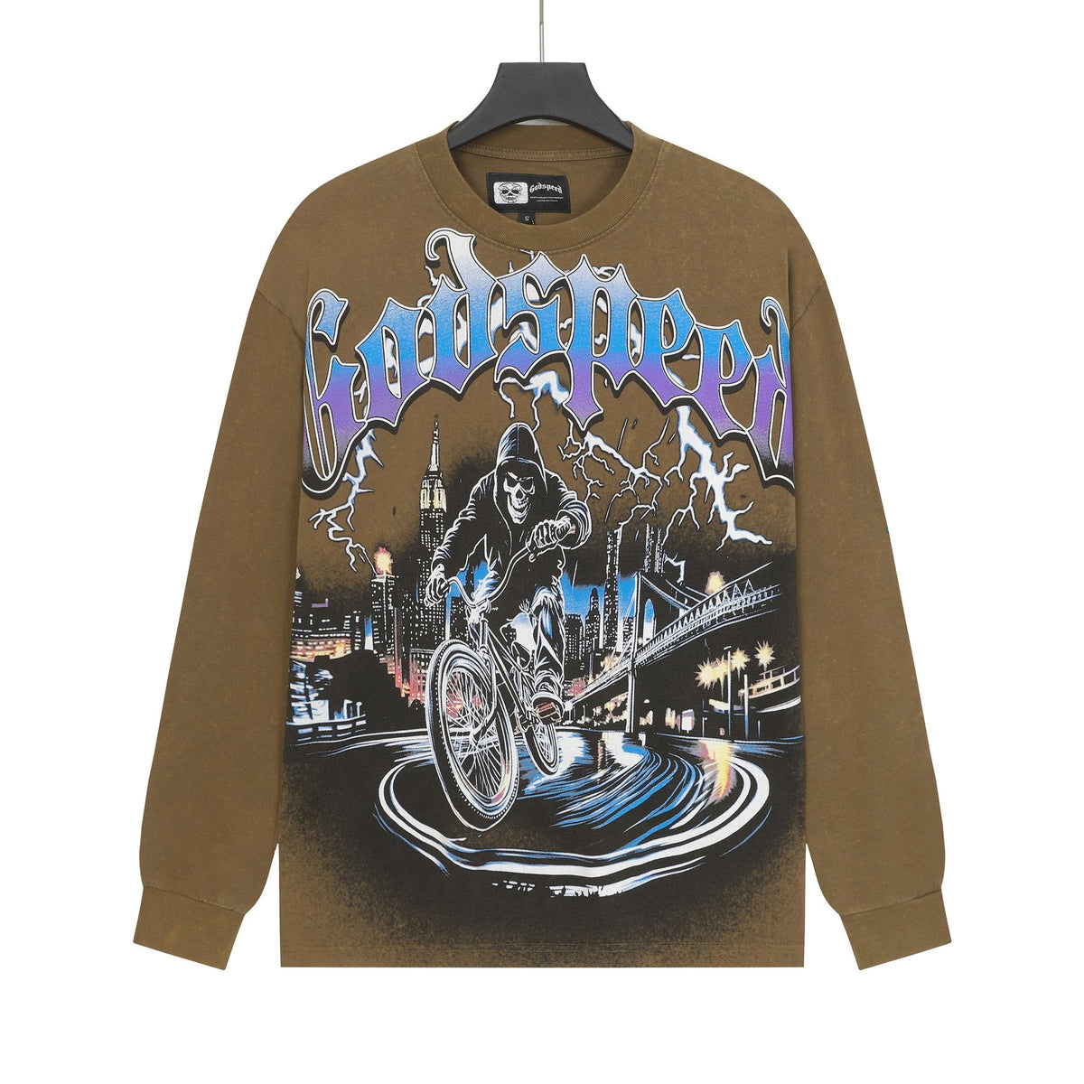 Godspeed Biker City Graphic Long-Sleeve T-Shirt