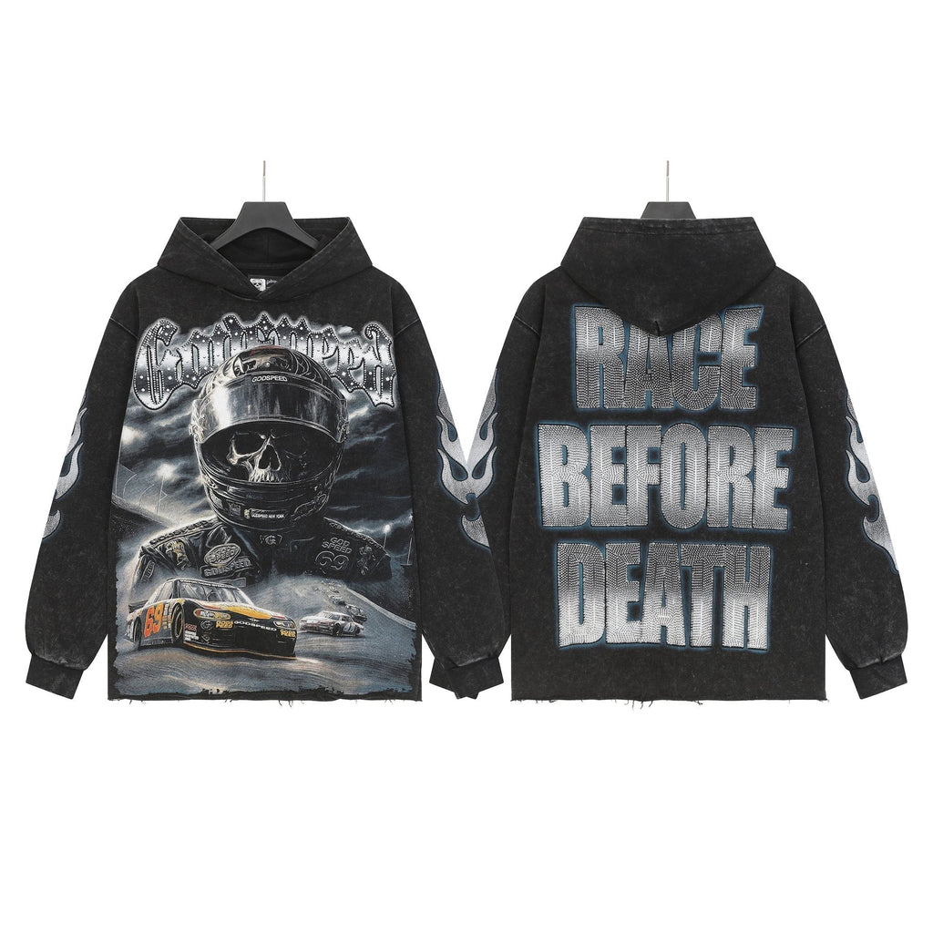 Godspeed Race Before Death Skull Graphic Hoodie