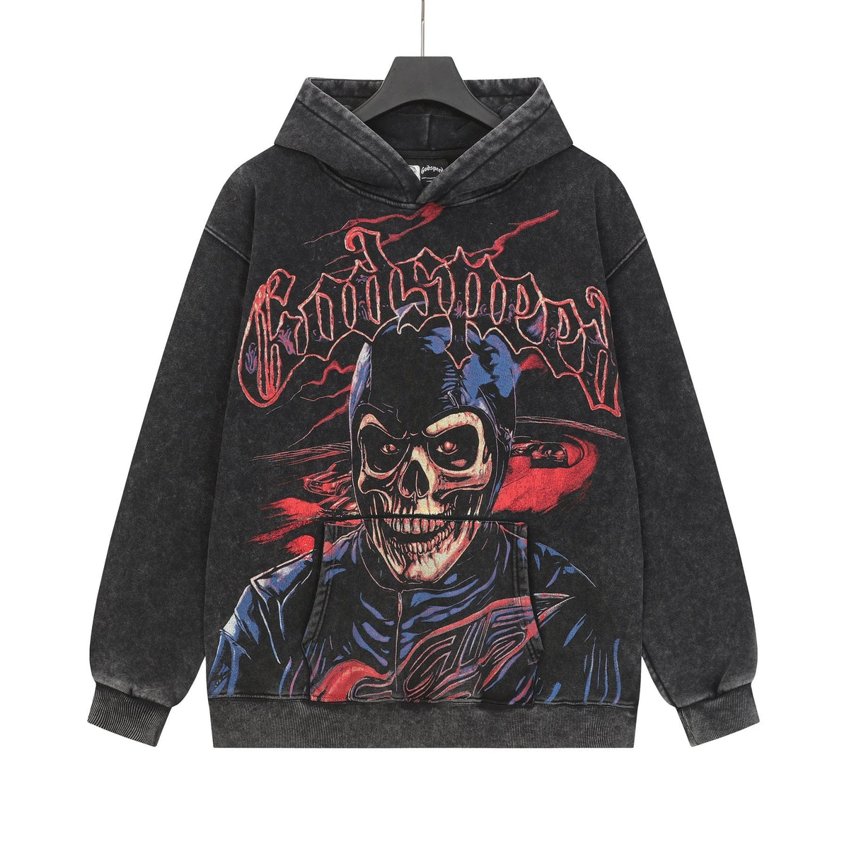 Godspeed Washed Skull Graphic Hoodie