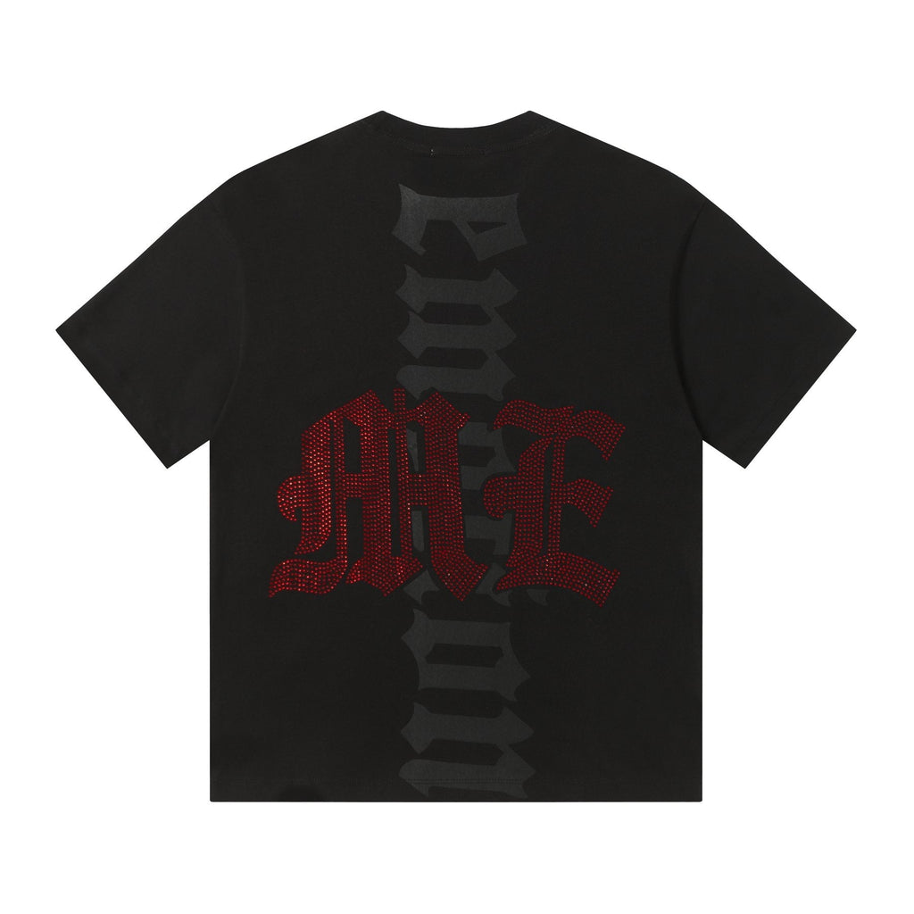 MIXED EMOTION Godspeed Rhinestone Graphic T-Shirt