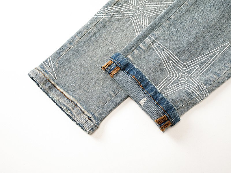 Purple Brand Star Graphic Light Blue Jeans