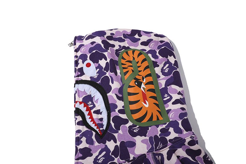 BAPE Purple Camo Shark Full-Zip Hoodie