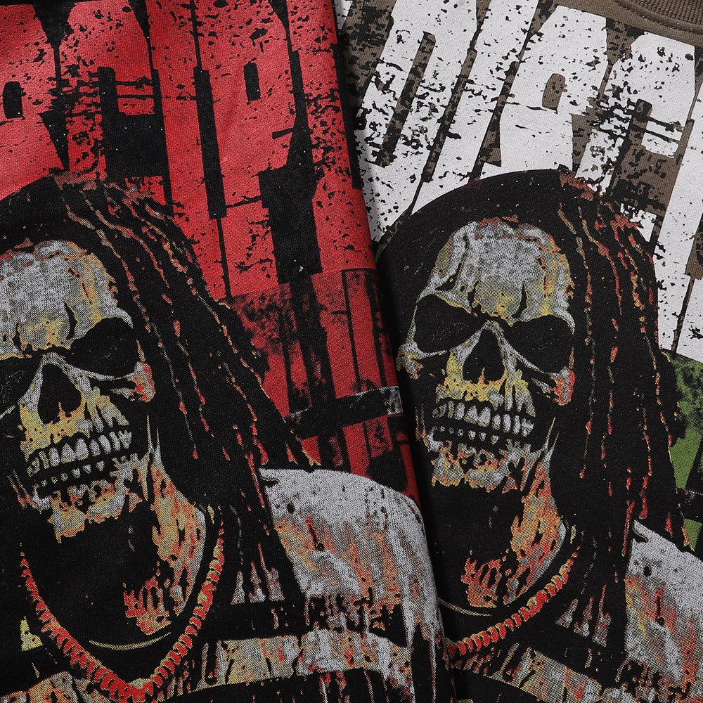 BKYS Revival No Discipline Rhinestone Skull Graphic Cropped T-Shirt