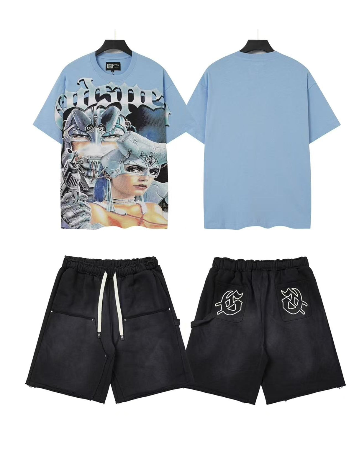 Godspeed Portrait Graphic T-Shirt & Shorts Set
