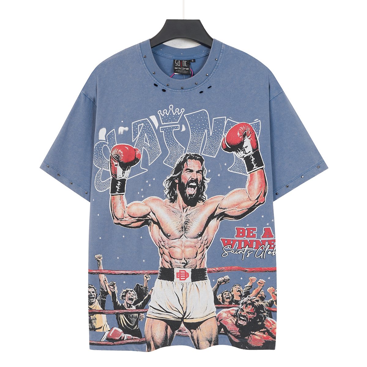 SAINT Boxing Graphic Washed T-Shirt