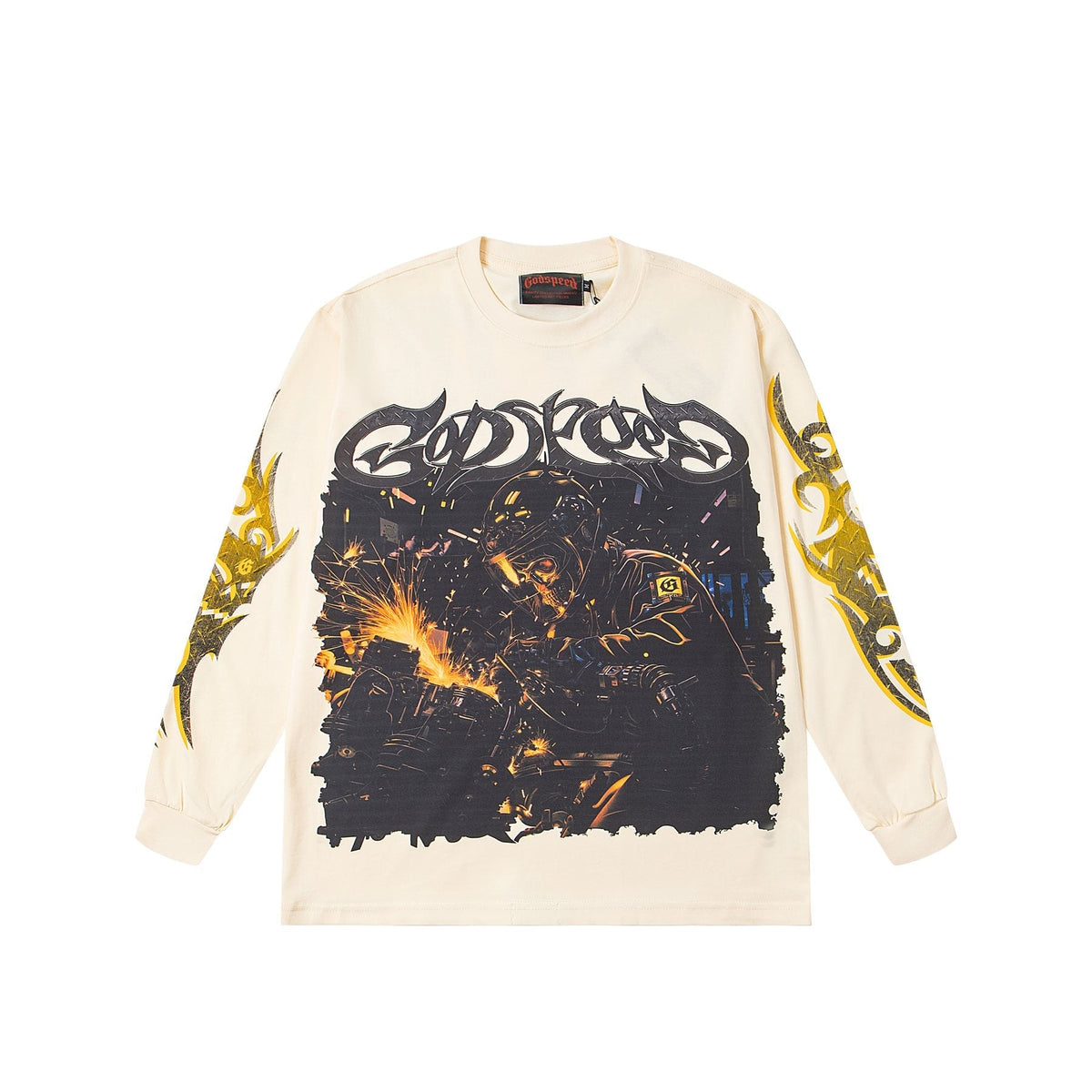 Godspeed White Graphic Long-Sleeve T-Shirt