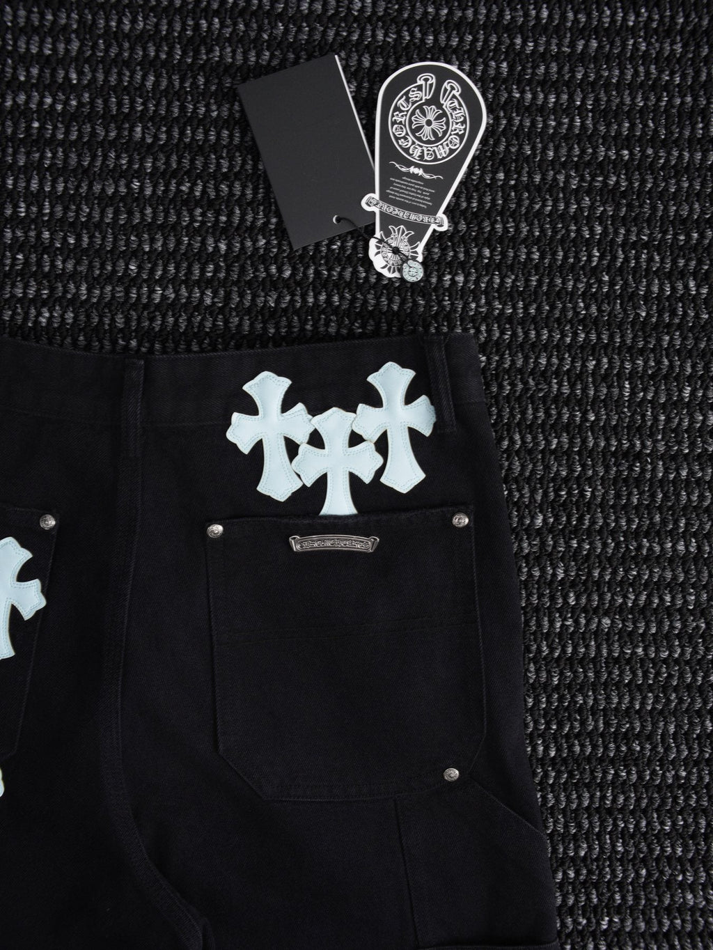 Chrome Hearts Cross Graphic Black Shorts