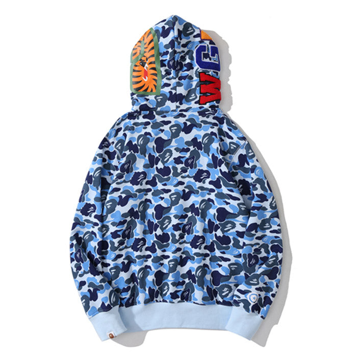 BAPE Big ABC Camo Double-Hood Shark Hoodie