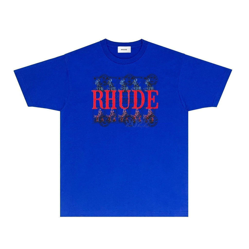 Rhude T-shirts Printed Trendy Pure Cotton