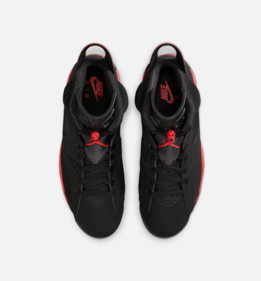 Air Jordan 6 Retro Infrared Men's Sneakers - Black / Light Crimson