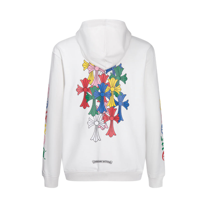 Chrome Hearts Multi Color Cross Cemetery Zip Up Hoodie 5010