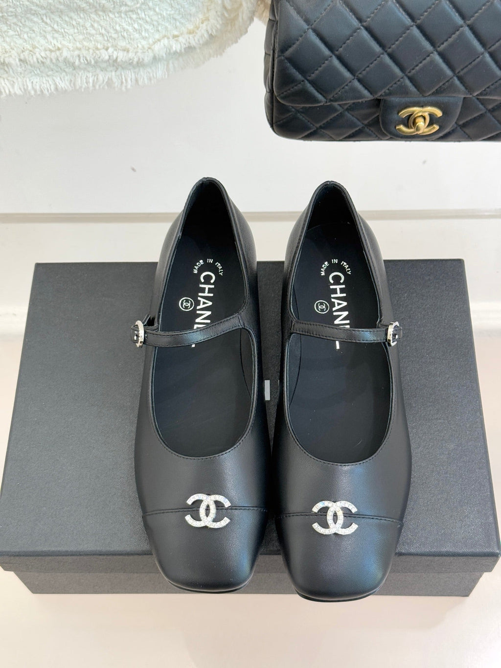 Chanel Rhinestone Double C Mary Jane Flats – 25K Collection