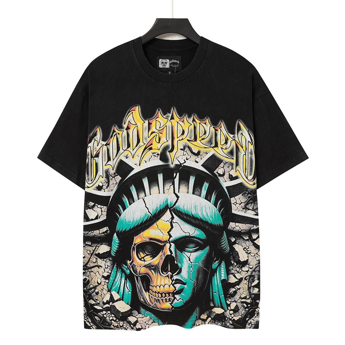 Godspeed Out of Many One Liberty Skull Graphic T-Shirt