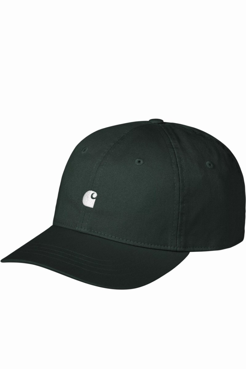 CARHARTT WIP MADISON LOGO CAP Dark Scarab / White