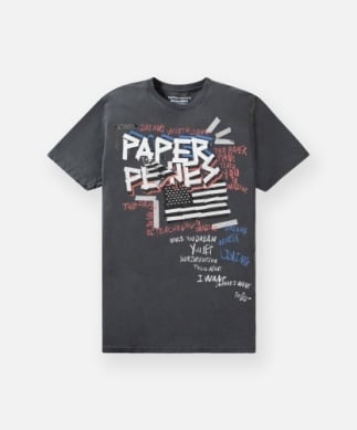 Paper Planes Collage Tee 'Washed Black'