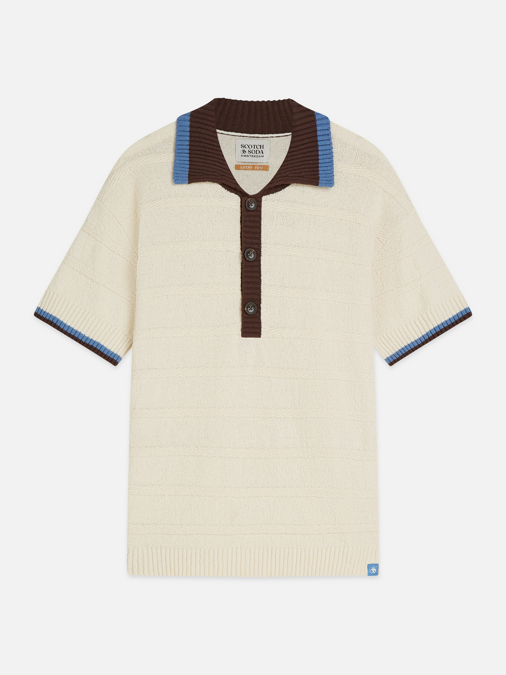 S&S Structured Knitted Loose-Fit Polo