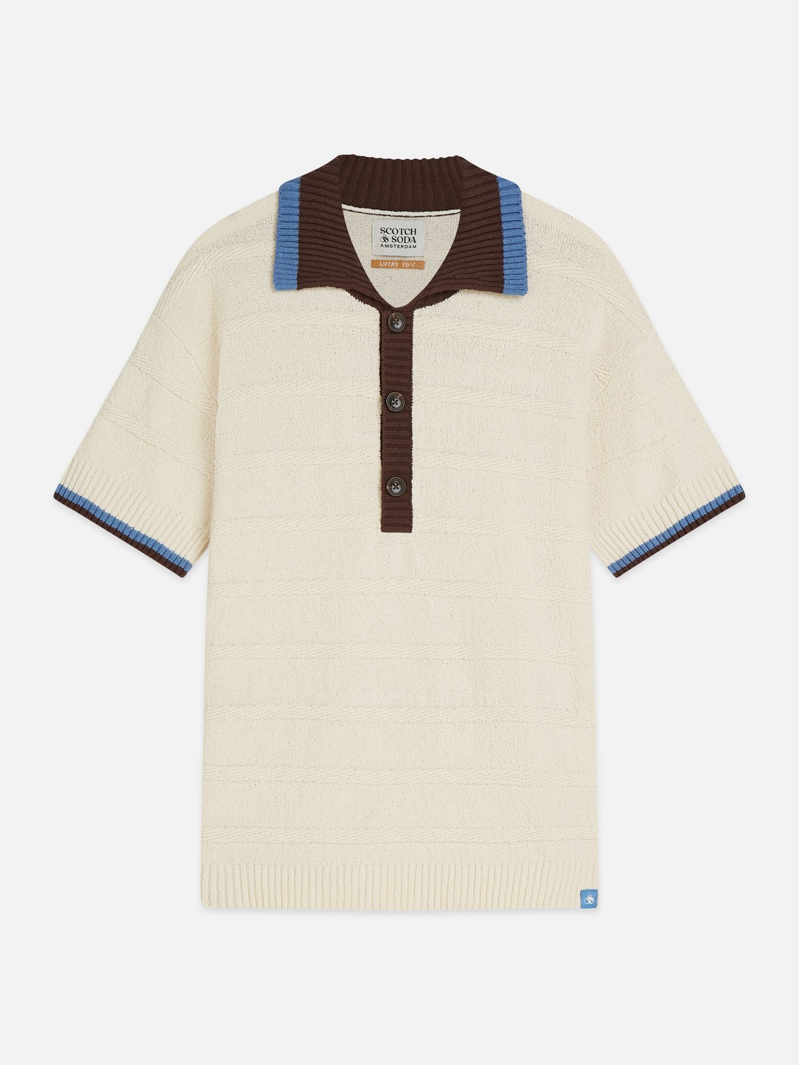 S&S Structured Knitted Loose-Fit Polo