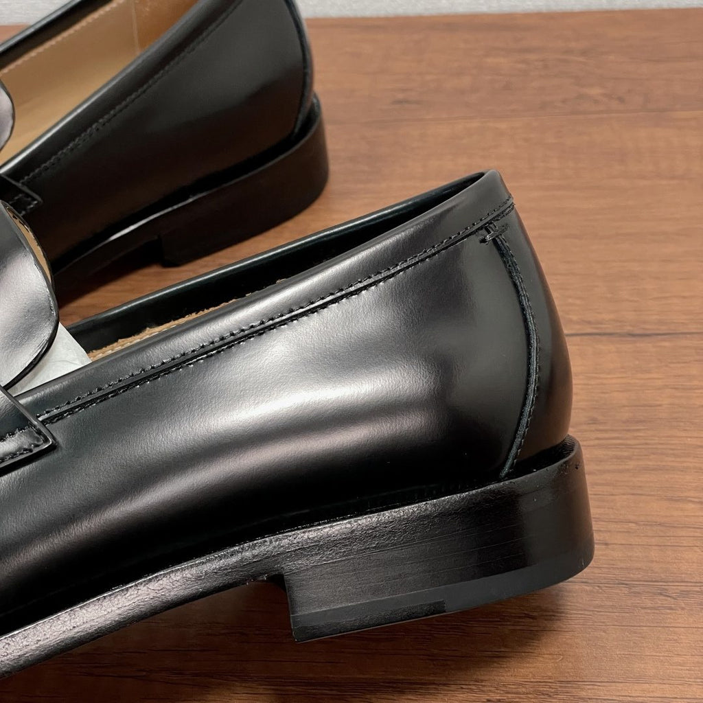 Zegna Men's Black Apron-Toe Loafers
